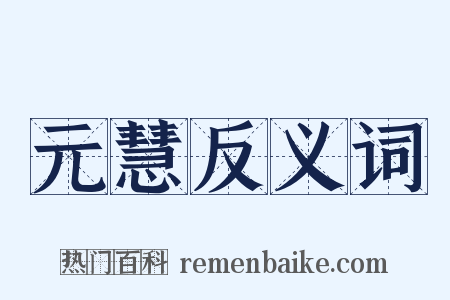 元慧反义词是什么意思的图片